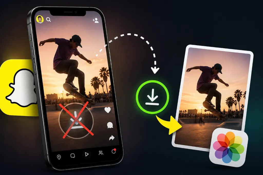 Snapchat Spotlight Save Button Missing