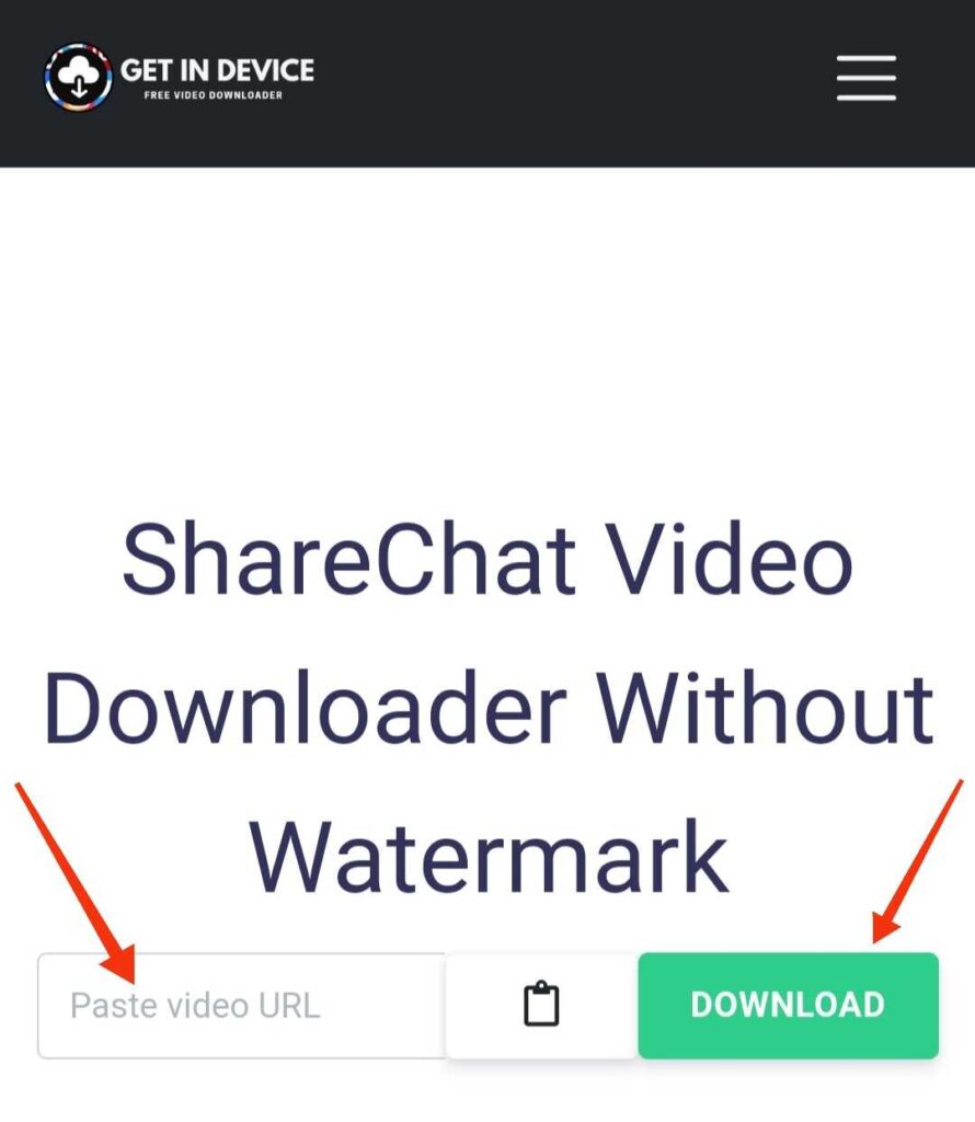 download sharechat video without watermark from getindevice.com
